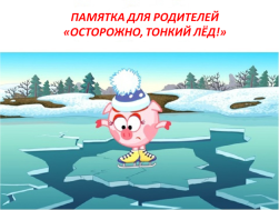 Осторожно, тонкий лед!.
